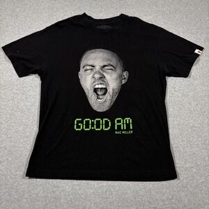 2015 Mac Miller T Shirt Men's L Black Green Good AM Tour Most Dope Hip Hop RARE
